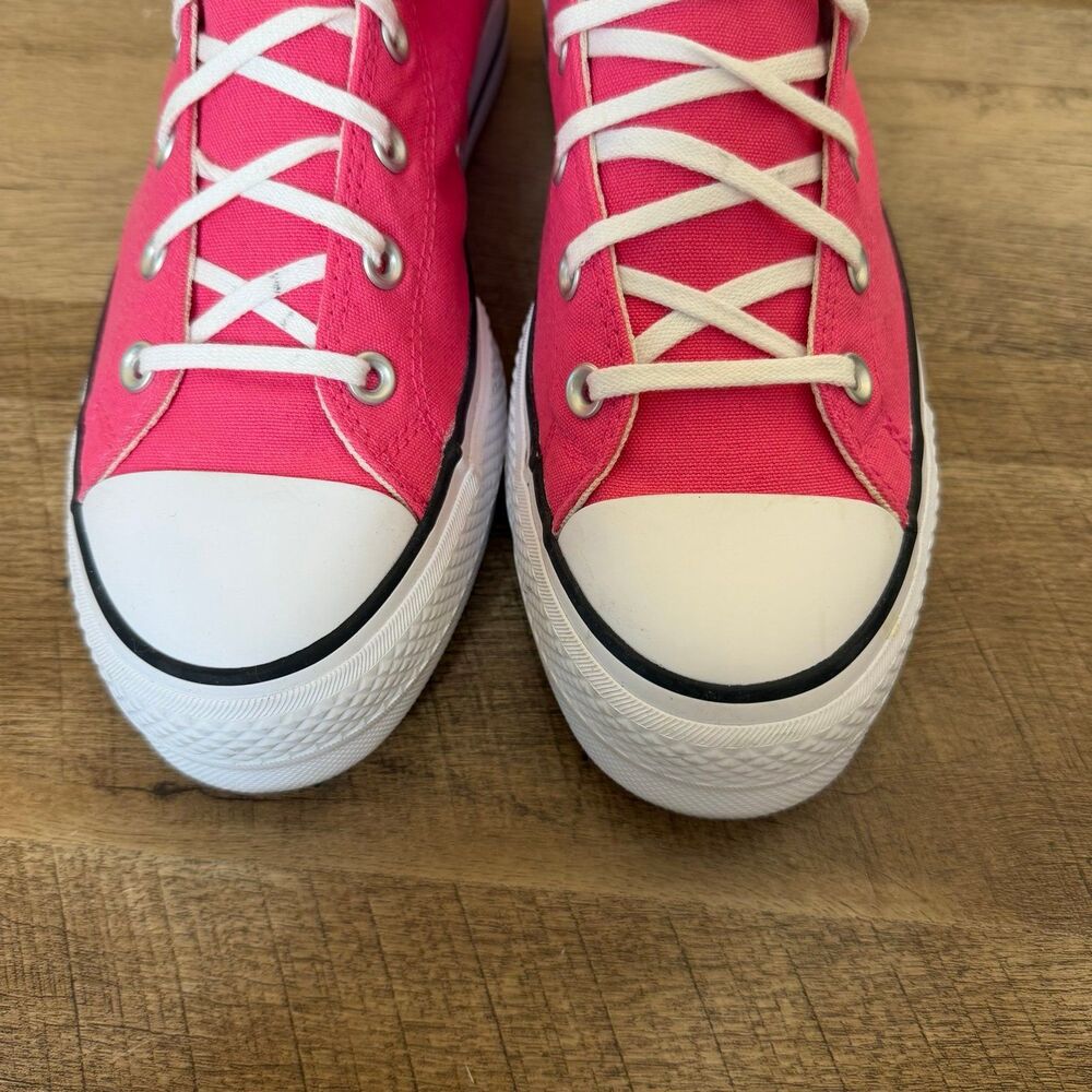 Converse Shoes Womens 10.5 CTAS Lift Platform High Top Sneakers hot pink - Picture 4 of 9